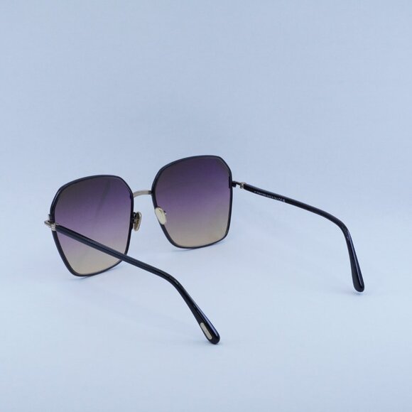 Tom Ford Claudia-02 FT0839 01B Sunglasses Gold/Black Frame, Purple Lenses main image 10